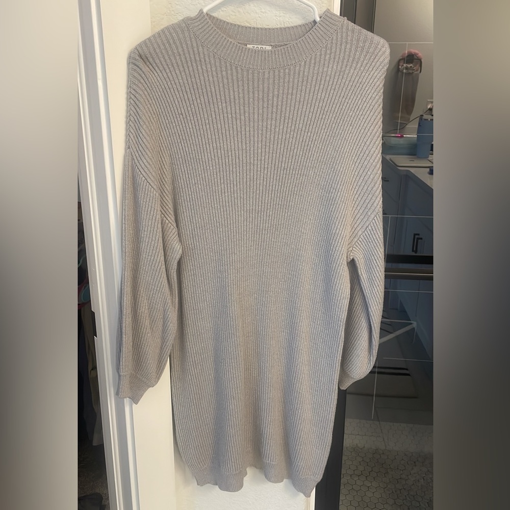 gray sweater dress